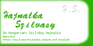 hajnalka szilvasy business card