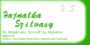 hajnalka szilvasy business card